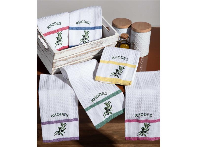 Σετ 12 τεμαχίων ποτηρόπανα (40cm x 60cm) RHODES3