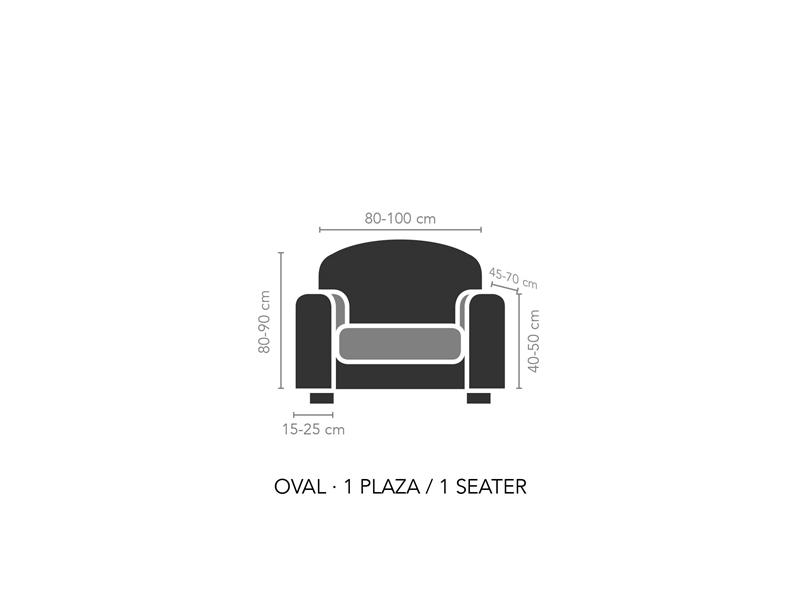 Ελαστικό Κάλυμμα Πολυθρόνας Αχιβάδα Daniela Μπλέ