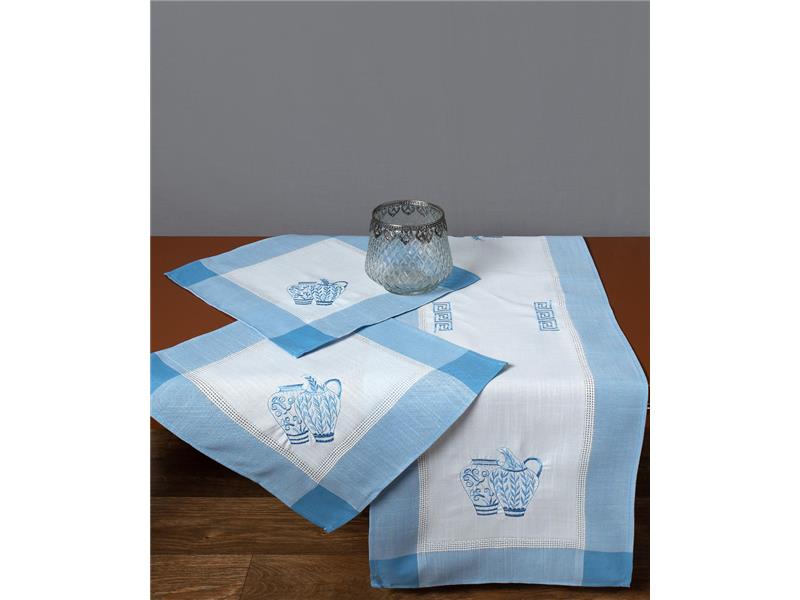 Τραπεζοκαρέ 3741 (135cm x 135cm) μπλέ