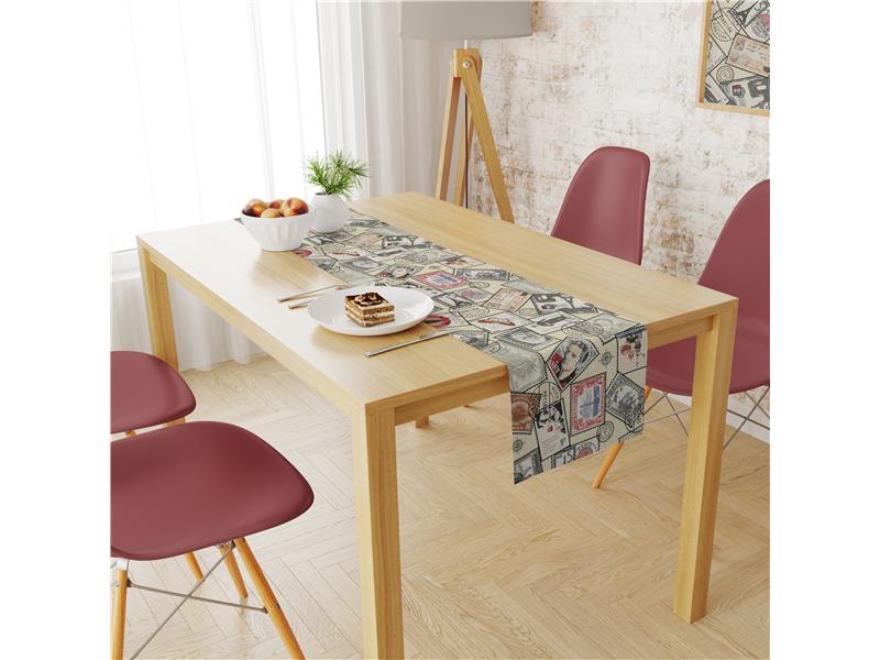 ΤΡΑΒΕΡΣΑ ΑΛΕΚΙΑΣΤΗ ΕΝΗΛ Cott/Pol 70/30 40X180 Vintage Post Stamps 482 Ecru