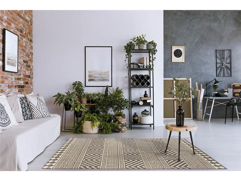 ΧΑΛΙ ETHNIK  7525D  GREY-ECRU - 133X190  NewPlan