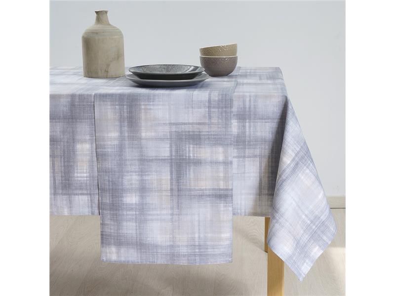 Τραπεζομάντηλο Ροτόντα Dimeco Check Grey