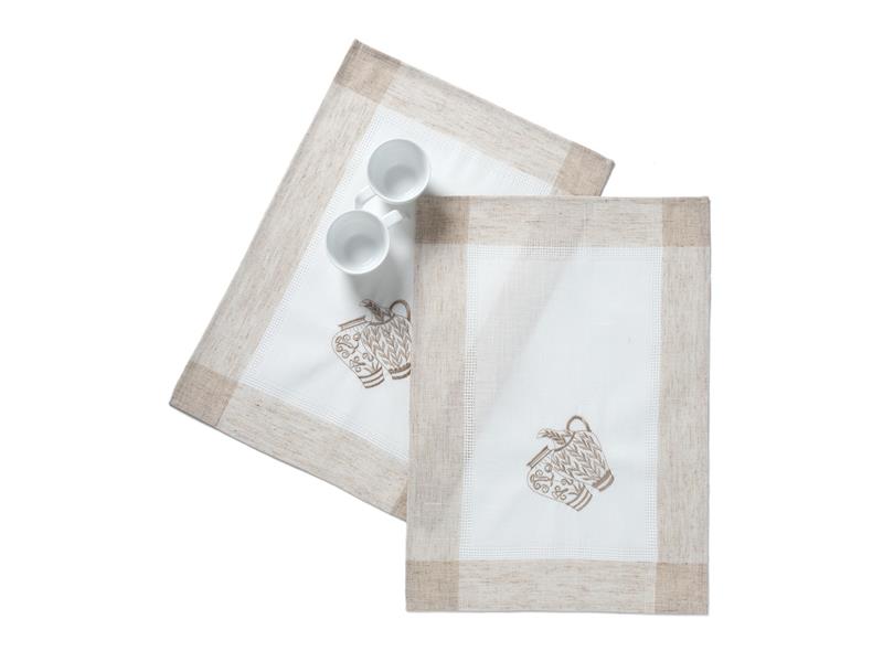 Ντουζίνες (12 τεμάχια) σουπλά 3741 (35cm x 50cm) ivory