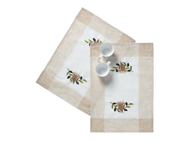 Ντουζίνες (12 τεμάχια) σουπλά N3 (35cm x 50cm) ivory