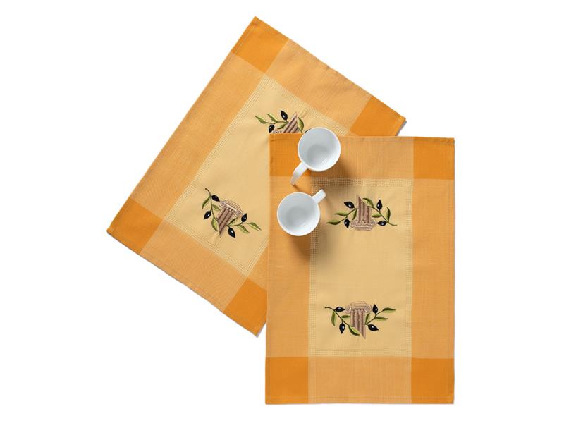 Ντουζίνες (12 τεμάχια) σουπλά N3 (35cm x 50cm) κίτρινο