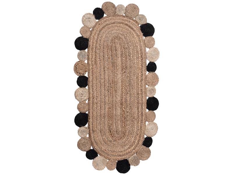 Χαλί γιούτα 1734 (60cm x 130cm) black