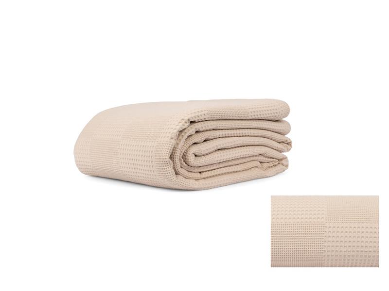 Κουβέρτα Πικέ Υπέρδιπλη (240X260) Mcdecor Beige