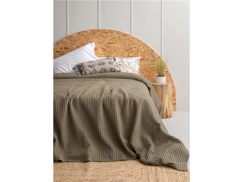 Κουβέρτα πικέ Palamaiki Marcie Dune