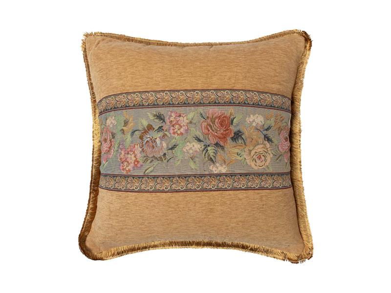 Μαξιλαροθήκη με κρόσσι 572 (65cm x 65cm) χρυσό