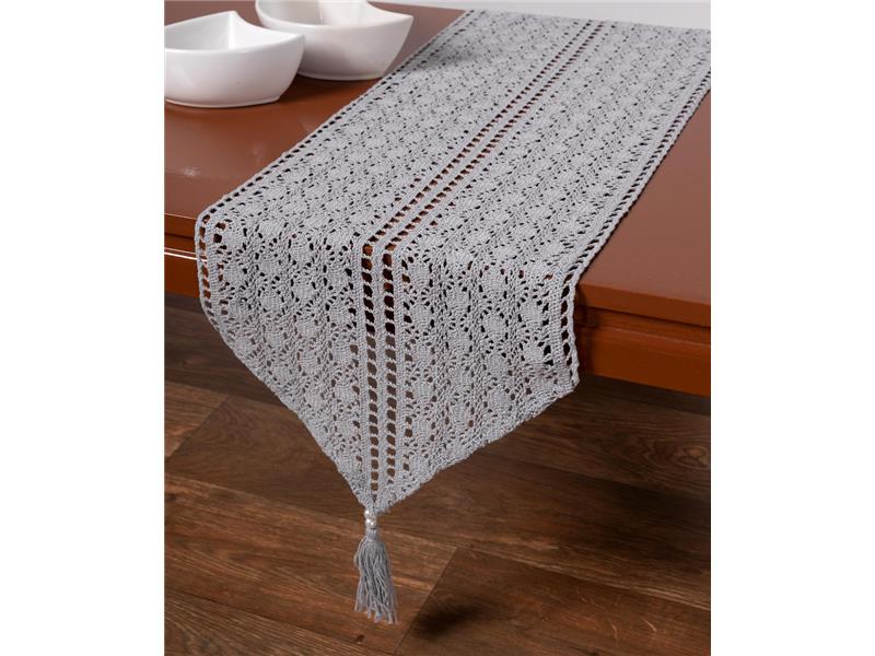 Πλεκτή τραβέρσα c210 (32cm x 160cm) γκρί