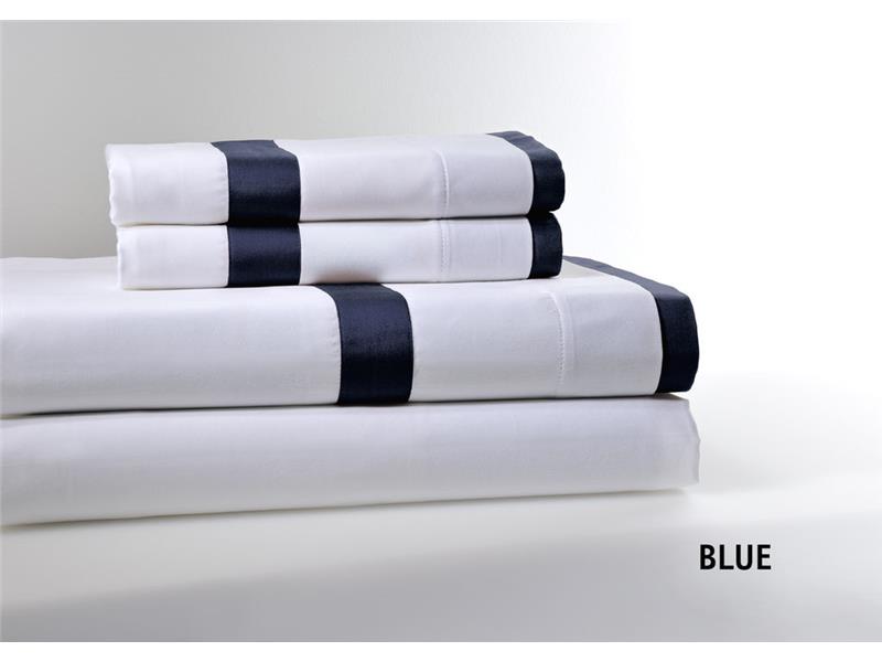 Σετ Σεντόνια Down Town King size με Rever Blue Βαμβακοσατέν  