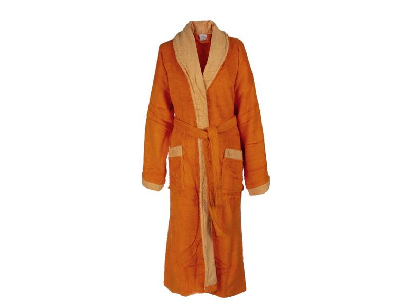 ΜΠΟΥΡΝΟΥΖΙ Cotton 100% L με γιακά Διχρωμο 450 gsm 02 Orange