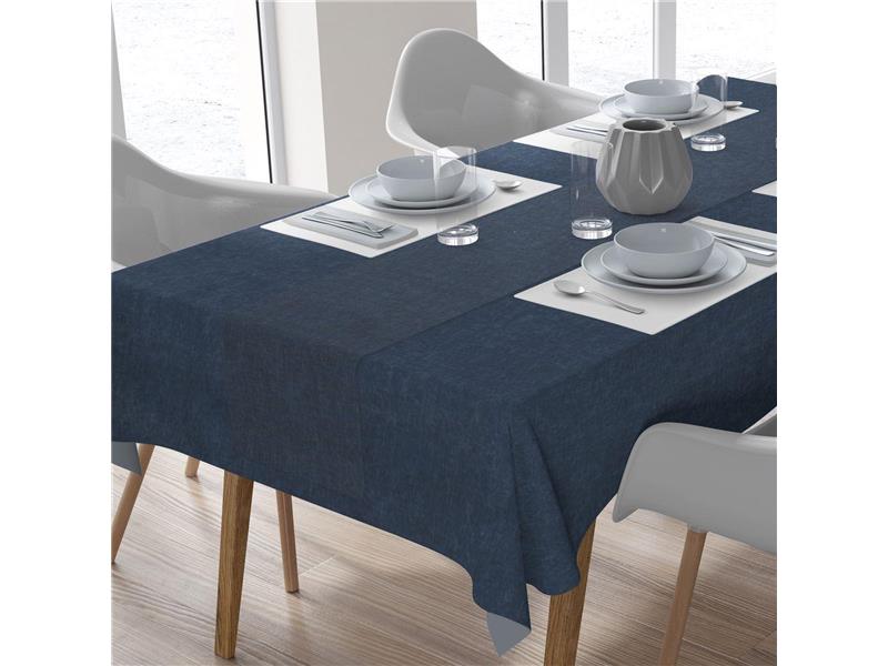 ΑΛΕΚΙΑΣΤΟ ΣΕΤ 2 τεμ (ΤΡΑΠ/ΛΟ 140Χ140/ΤΡΑΒΕΡΣΑ 40Χ140) Panama Dark Blue Cott/Pol 70/30