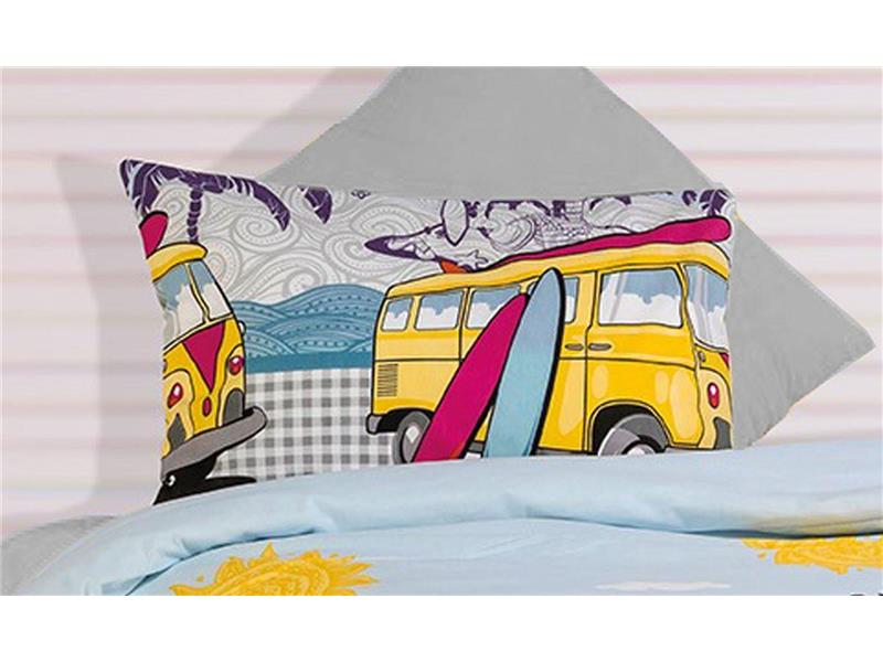 ΜΑΞΙΛΑΡΟΘΗΚΗ ΕΜΠΡΙΜΕ Aloha 393 50Χ70 Grey-Sky Blue Cott/Pol 70/30