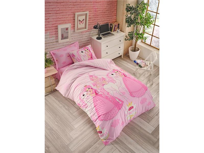 Σετ Παπλωματοθήκη Μονή (160X240) Mcdecor Princess Horse