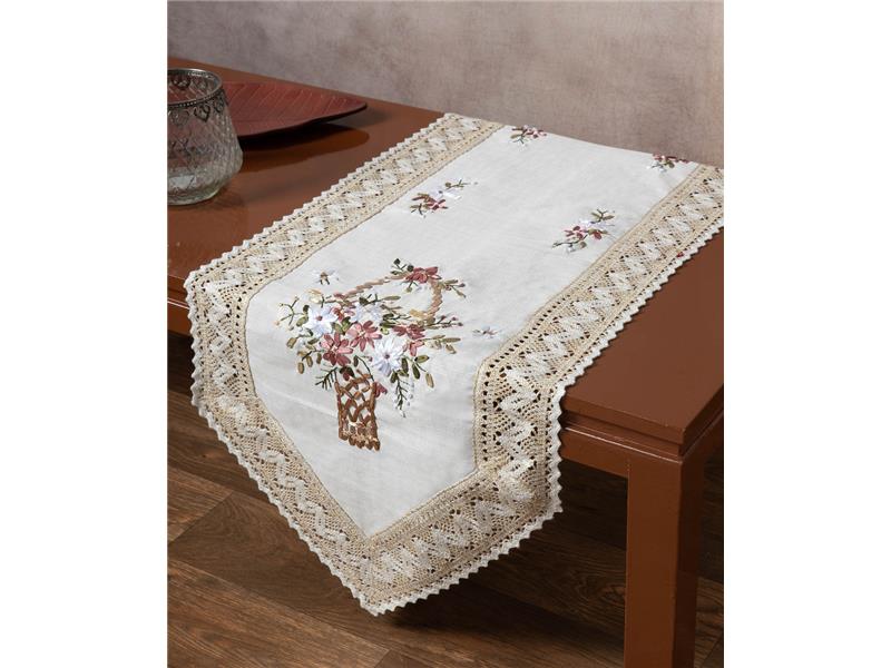 Τραβέρσα με ροκοκό και πλεκτό (45cm x 180cm) 4100