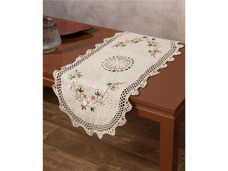 Τραβέρσα ροκοκό και πλεκτό (40cm x 90cm) 3509 oval