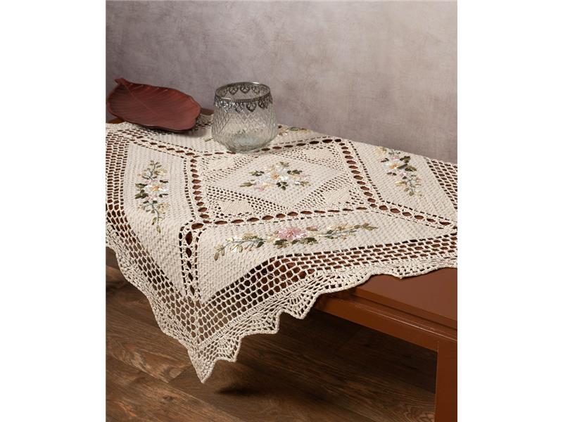 Τραπεζοκαρέ ροκοκό και πλεκτό (135cm x 135cm) 3509