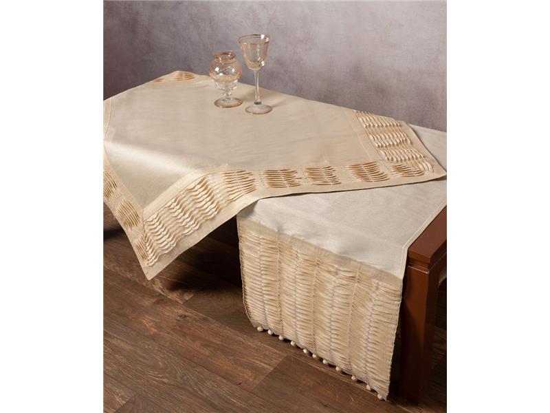 τραβέρσα (40cm X 170cm) 3819 πλισέ ecru