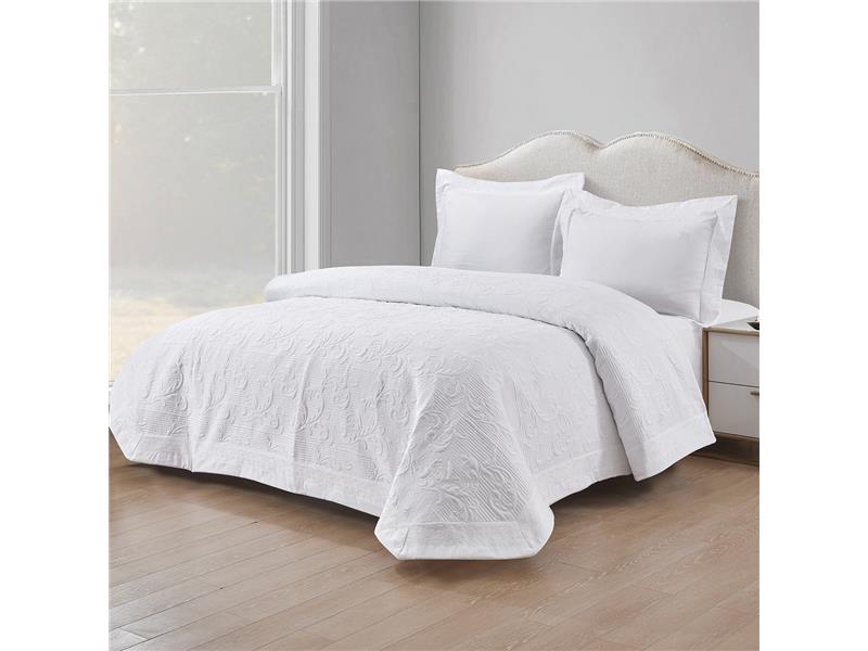 Κουβερλί υπέρδιπλο Shergar Art 1327 220x240  Λευκό  