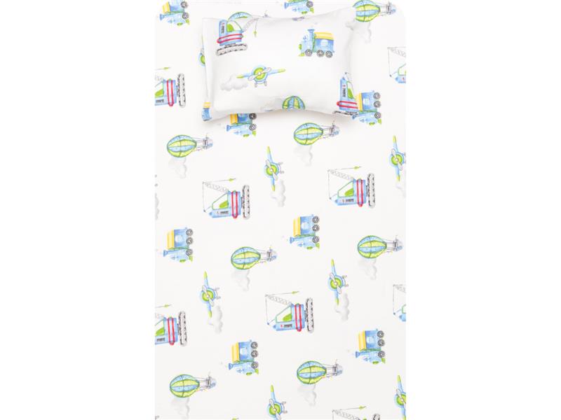 Σεντόνια Κούνιας Φανελένιο Σετ Γερανός