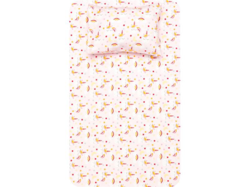 Σεντόνια Κούνιας Φανελένιο Σετ Unicorn