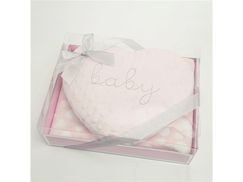 Κουβέρτα Αγκαλιάς Σετ Καρδούλα σε Κουτί