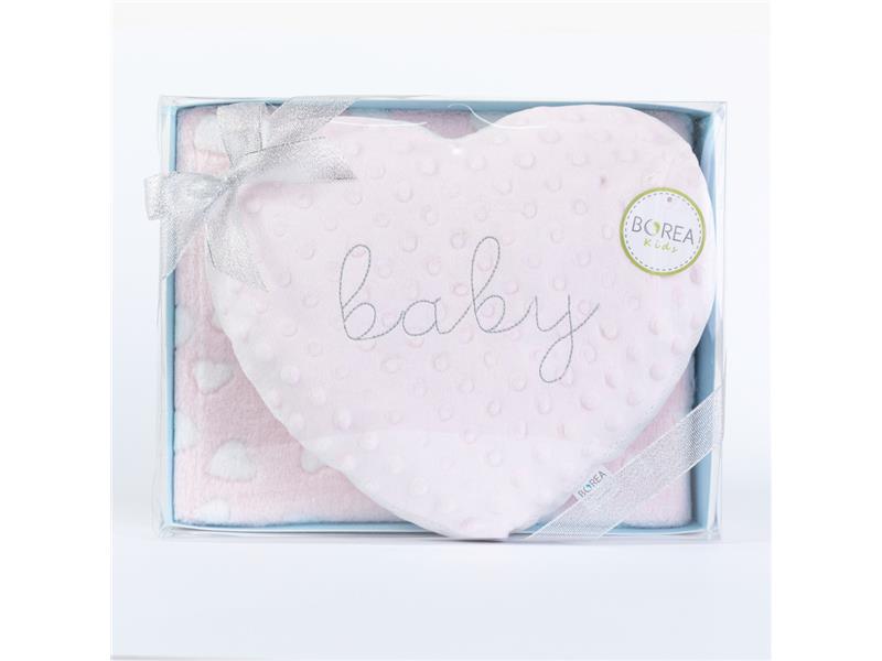 Κουβέρτα Αγκαλιάς Σετ Καρδούλα σε Κουτί