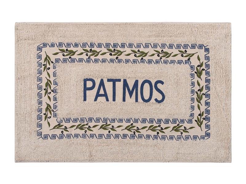 Πατάκι ελιά Πάτμος (50cm x 80cm) μπλέ