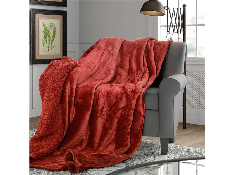 LINO ΚΟΥΒΕΡΤΑ NEW FERRY EMB 220X240 BURGUNDY