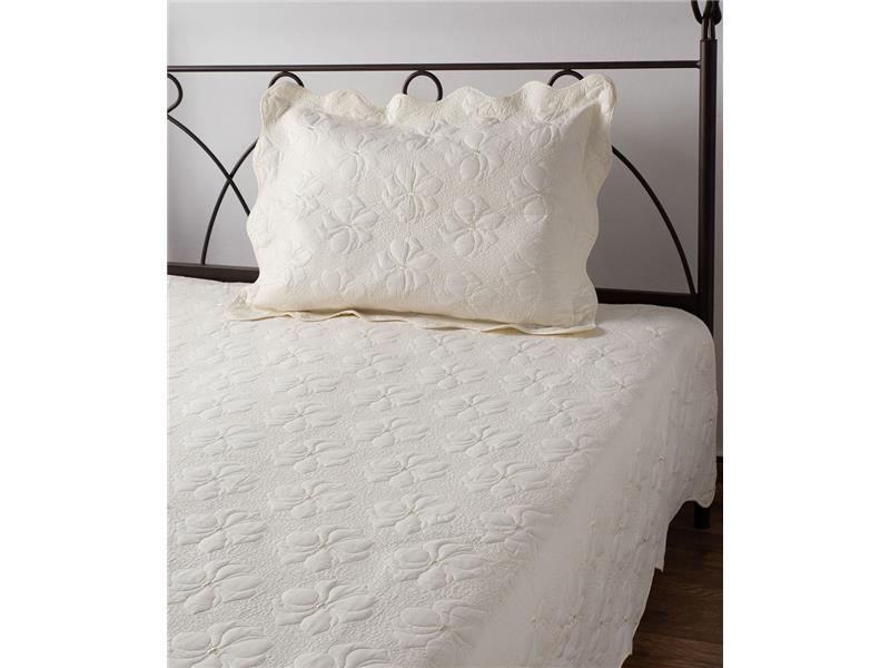 ΚΟΥΒΕΡΛΙ σετ (160cm x 220cm + 1 x 50cm x 70cm) M150 ivory