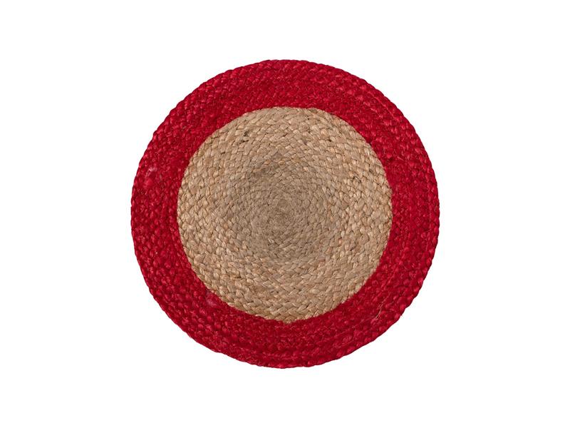 Σουπλά γιούτα (38cm) natural/red