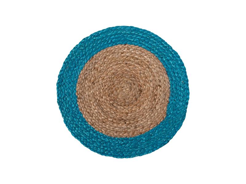 Σουπλά γιούτα (38cm) natural/turquise