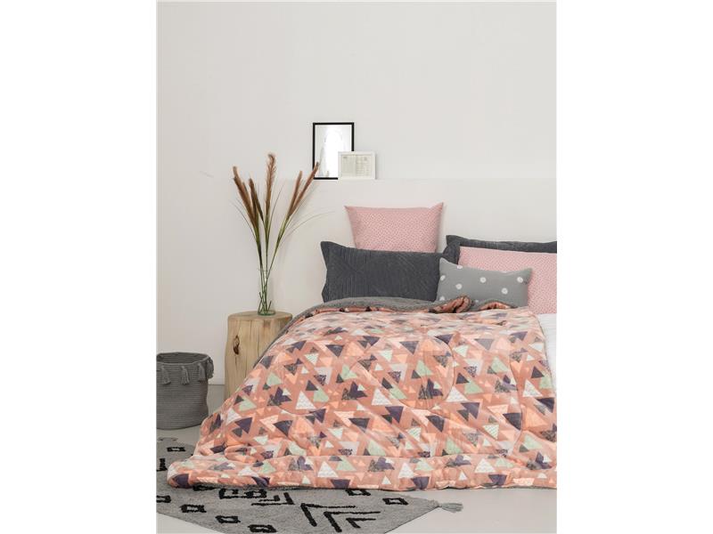 Κουβερτα Ημιδιπλη 160x220 Palamaiki Blake Pink