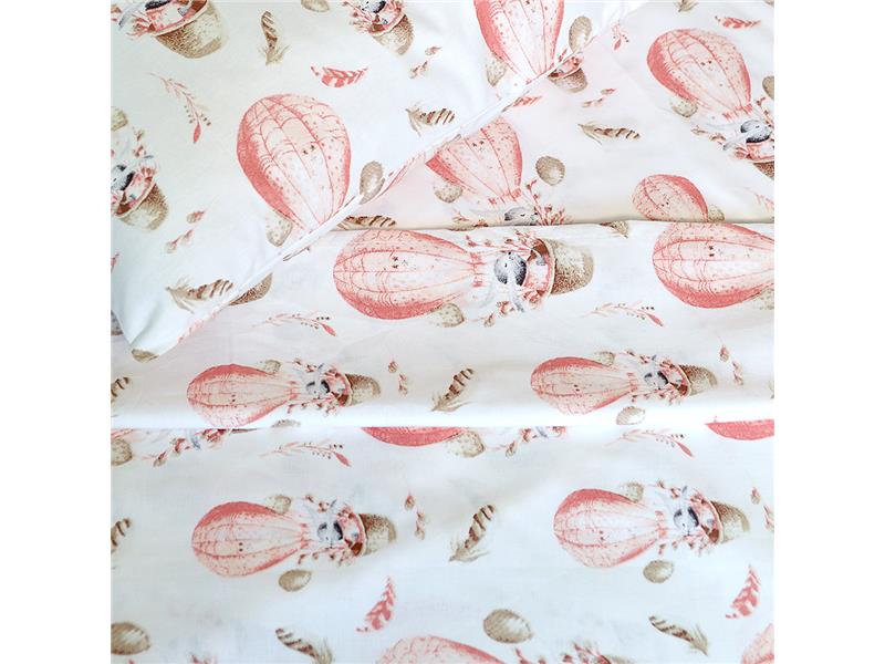 LINO ΣΕΤ ΣΕΝΤΟΝΙΑ FLY RABIT PINK 120Χ170