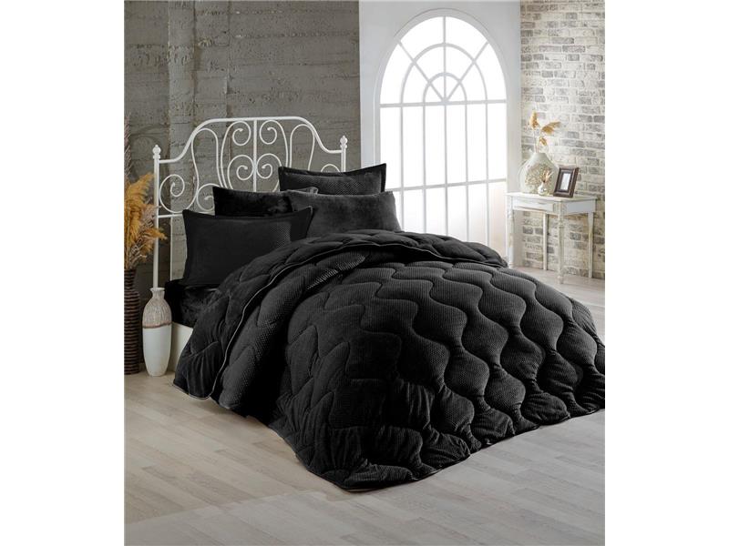 ΚΟΥΒΕΡΤΟΠΑΠΛΩΜΑ Γούνα-Fleece 680 gsm 1920 Black C16 160X220 Polyester