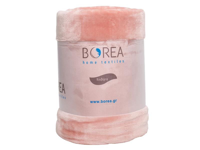 Κουβέρτα Βελουτέ Borea K4 Ροζέ 