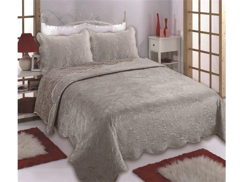 Κουβέρτα βελούδο με sherpa NX2211 (220cm x 240cm + 2x50cm x 70cm) beige