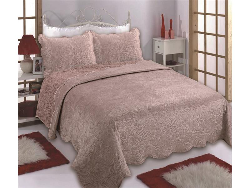 Κουβέρτα βελούδο με sherpa NX2211 (220cm x 240cm + 2x50cm x 70cm) syklamen