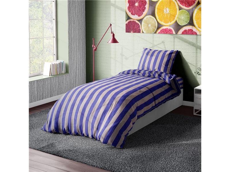 ΣΕΝΤΟΝΙΑ ΒΑΜΒΑΚΟΣΑΤΕΝ ΣΕΤ 3 τεμ. Stripes 157 Purple-Grey 160Χ240 Cotton 100%