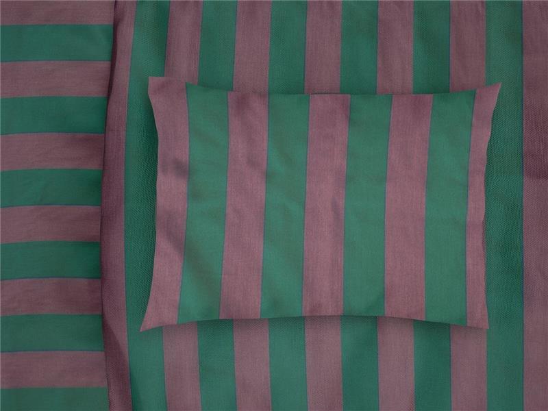 ΜΑΞΙΛΑΡΟΘΗΚΗ ΒΑΜΒΑΚΟΣΑΤΕΝ Stripes 156 50Χ70 Green-Antique Pink Cotton 100%
