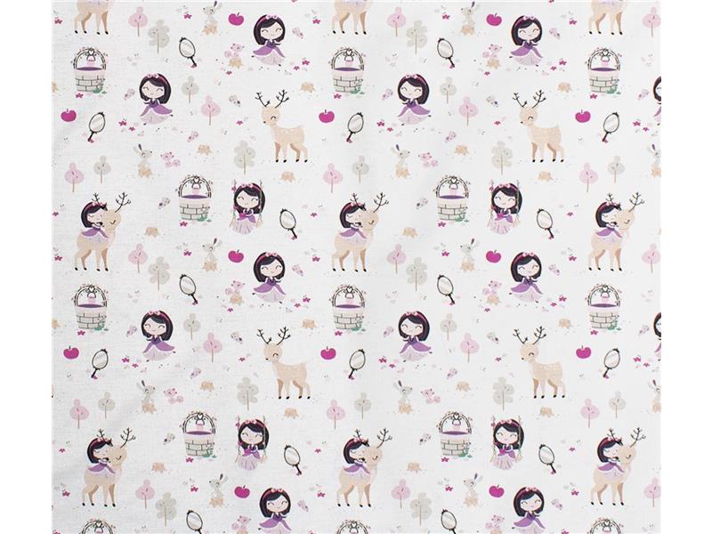 ΣΕΝΤΟΝΑΚΙ ΛΙΚΝΟΥ bebe Lily & Deer 179 80Χ110 White-Pink Cotton 100%