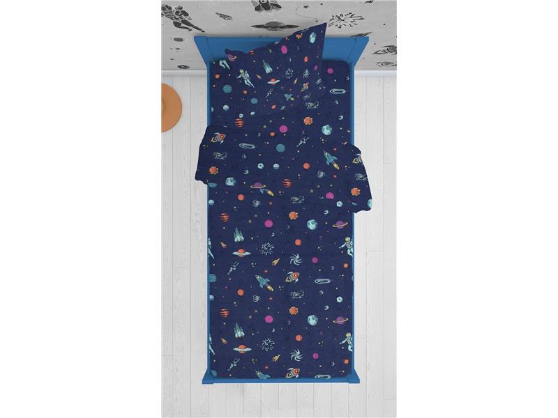 ΣΕΝΤΟΝΙΑ ΕΜΠΡΙΜΕ ΣΕΤ 2 τεμ kids Space 189 160Χ240 Blue Cotton 100%